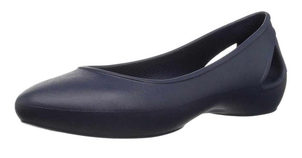 NWT CROCS LAURA FLATS BLACK SIZE 4